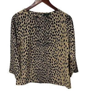 J Crew Leopard Print Women's Top size medium
